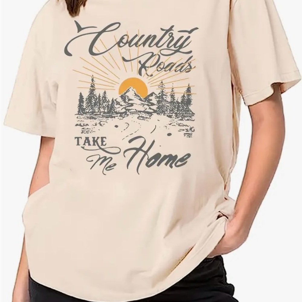 Crew neck print t shirt-shirt